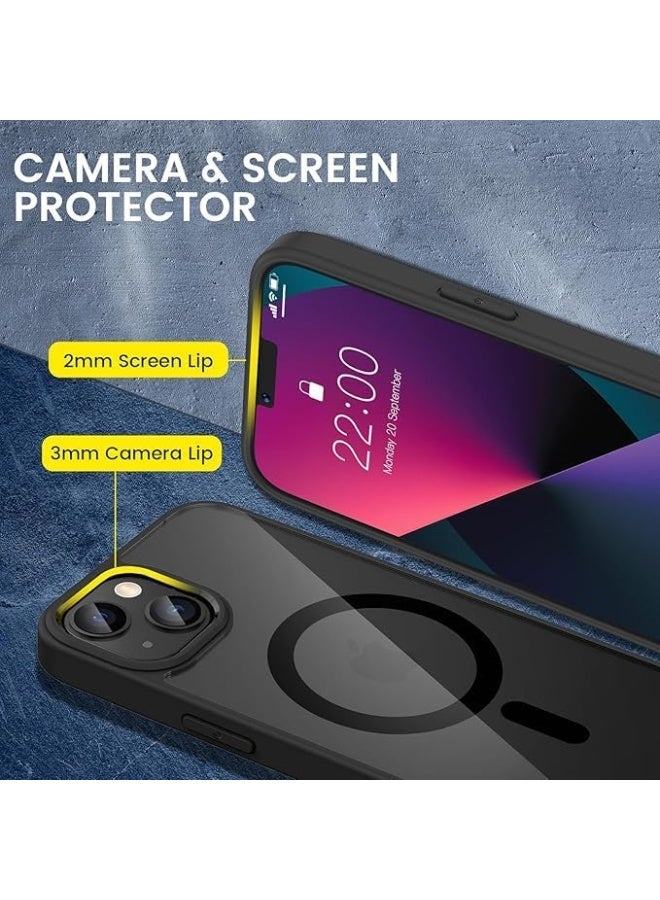 ACLIX Magnetic Case for iPhone 12 And iPhone 12 Pro [Shockproof & Slim] Clear Hard Back Cover with high-Grade Protection | Black - Image 4